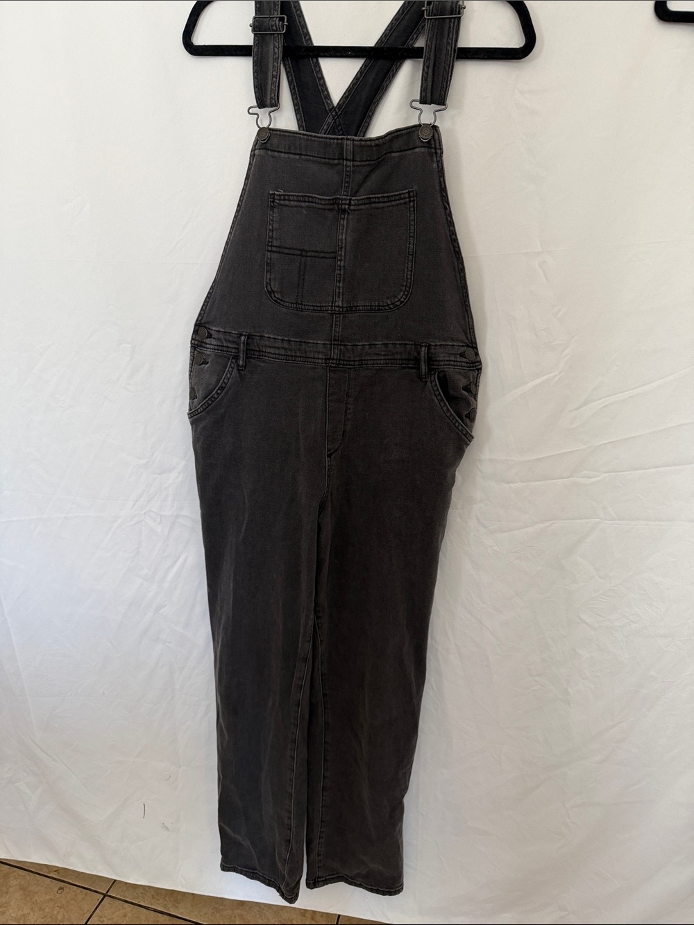 Sonoma Black Denim Overalls with Bib Pocket